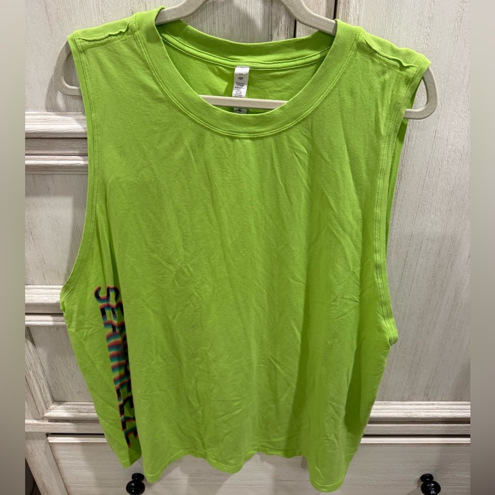 Lululemon All Yours Crew Tank Seawheeze Lime Green Size 14